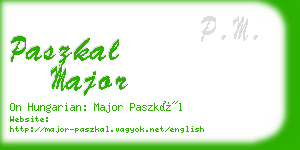 paszkal major business card